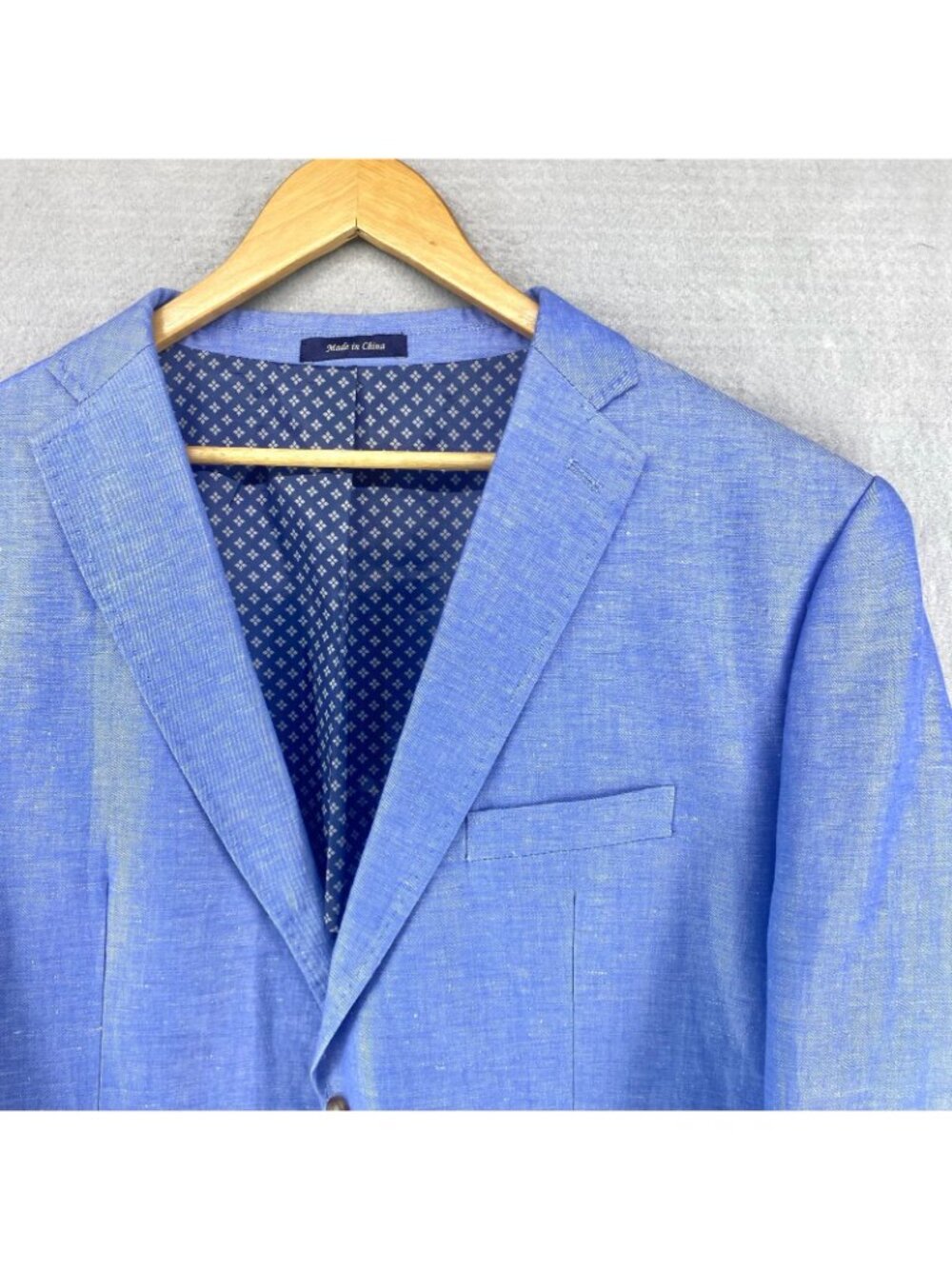 Alan Flusser Blazer Mens 48R Purple Linen Blend Sport Coat Jacket Seersucker - Picture 2 of 11